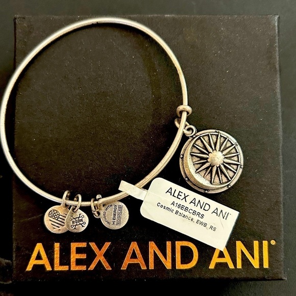 Alex and Ani Cosmic Balance Charm Bangle • New - Picture 2 of 3
